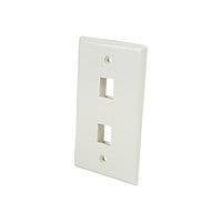 StarTech.com Dual Outlet RJ45 Universal Wall Plate White- Mounting Plate