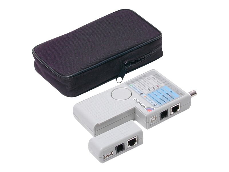 StarTech.com Professional Multi Function RJ45 RJ11 USB and BNC Cable Tester - Remote Cable Tester - Network testing