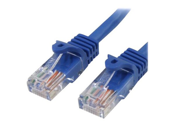 StarTech.com Snagless Cat 5e Crossover UTP Patch Cable - crossover cable - 0.9 m - blue