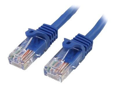 StarTech.com Cat5e Ethernet Cable 1 ft Blue - Cat 5e Snagless Patch Cable