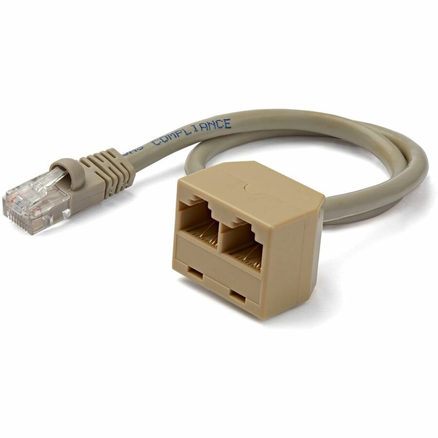 RJ45 Ethernet Splitter Cable, TSV 1 to 2 LAN Male to Female Network Adapter  Fit for Cat5, Cat5e, Cat6, Cat7 Ethernet Socket Connector