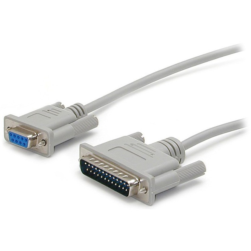 StarTech.com 10 ft Cross Wired DB9 to DB25 Serial Null Modem Cable - F/M