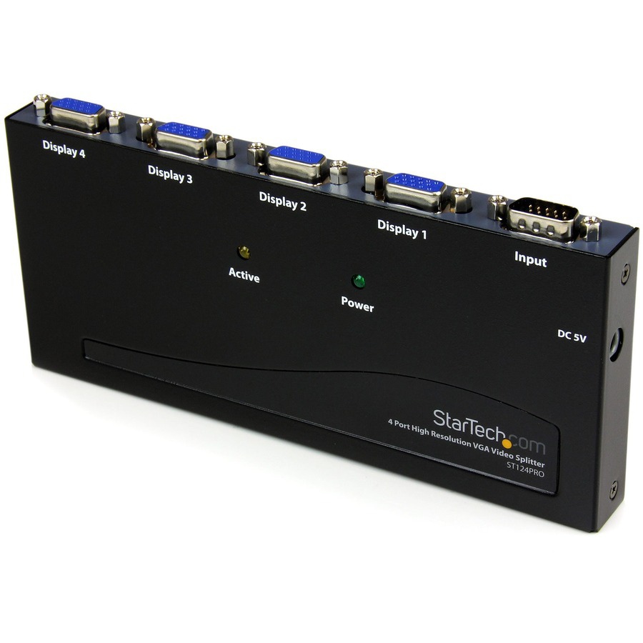 StarTech.com 4 Port High Resolution VGA Video Splitter - 300 MHz, TAA