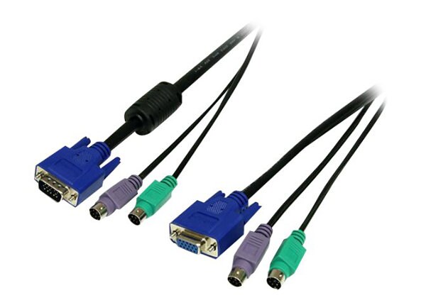 StarTech.com 3-in-1 PS/2 KVM Cable - keyboard / video / mouse (KVM) cable - 1.8 m