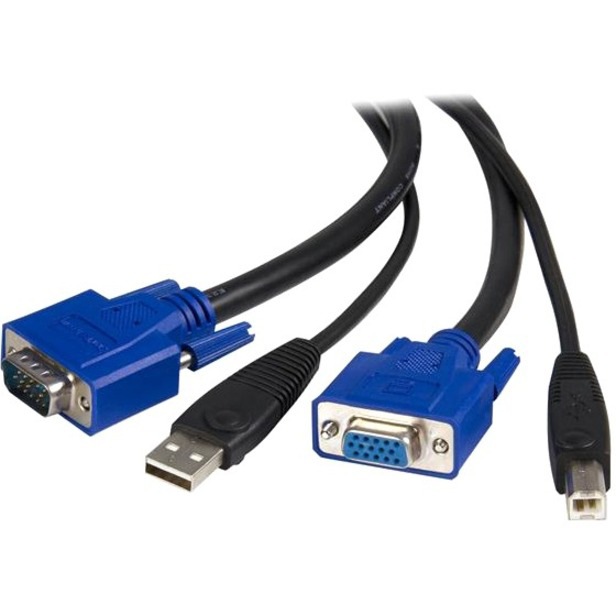 StarTech.com 10 ft 2-in-1 Universal USB KVM Cable - Video / USB cable - HD-
