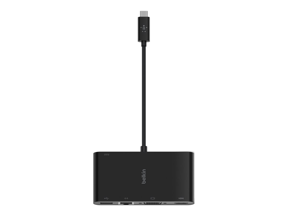 Thumbnail 5 of 10 for Belkin 5-Port USB-C Hub - USB-C to 1xUSB-A, 1xEthernet, 1xVGA, 1x4K HDMI - 10 Gbps - 100W - Docking Station - Black