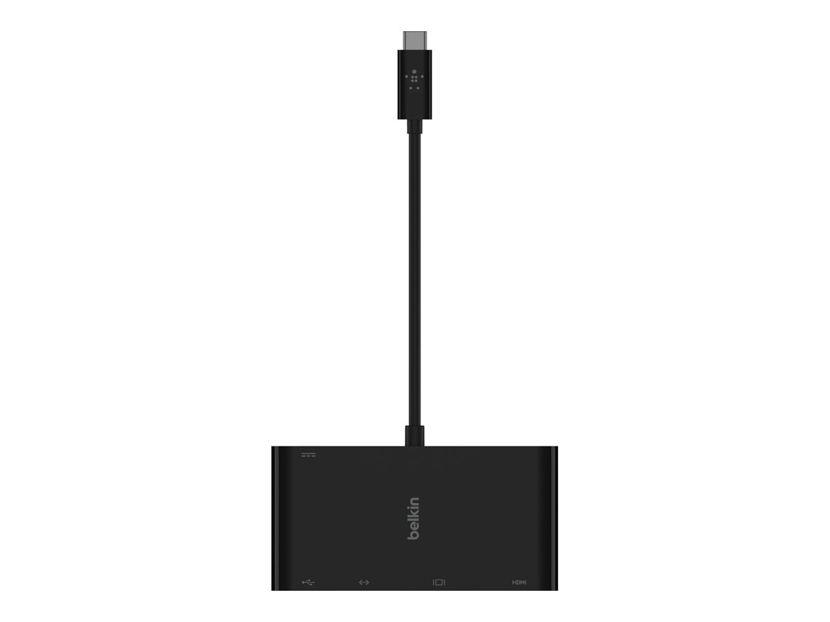 Thumbnail 6 of 10 for Belkin 5-Port USB-C Hub - USB-C to 1xUSB-A, 1xEthernet, 1xVGA, 1x4K HDMI - 10 Gbps - 100W - Docking Station - Black