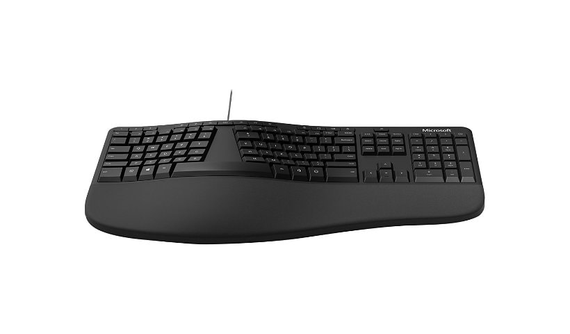 Microsoft Ergonomic Keyboard - pour business - clavier - Français canadien - noir