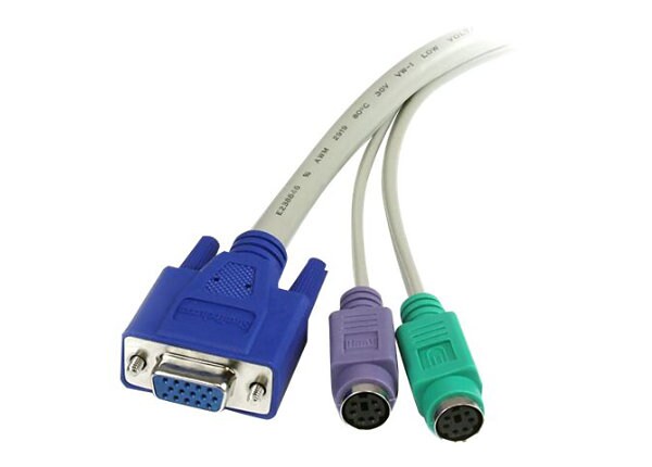 StarTech.com 6 ft 3-in-1 PS/2 KVM Extension Cable - keyboard / video / mouse (KVM) extension cable - 1.8 m