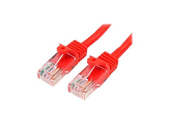 StarTech.com 10 ft Red Cat5e / Cat 5 Crossover Patch Cable 10ft