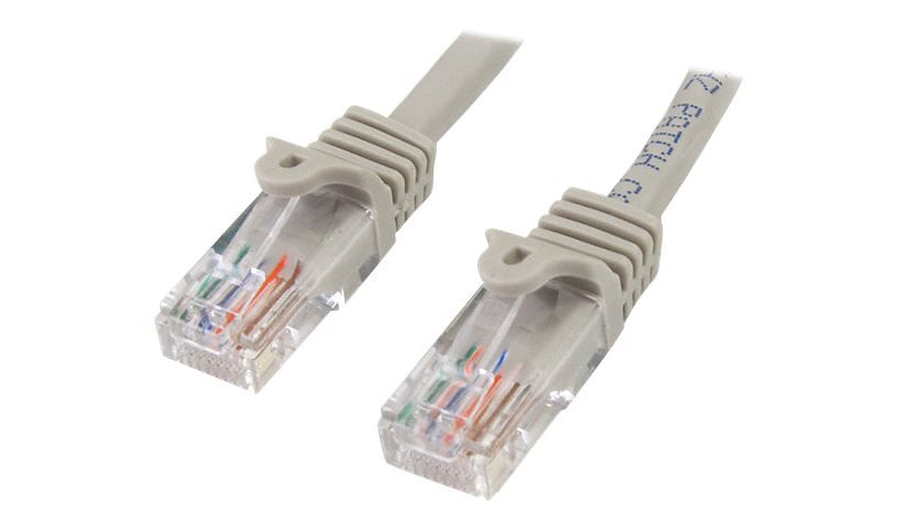 StarTech.com 10 ft Gray Snagless Cat5e UTP Patch Cable