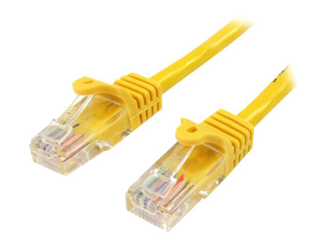 StarTech.com Cat5e Ethernet Cable 10 ft Yellow Cat 5e Snagless Patch Cable