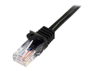 StarTech.com 3 ft Black Cat5e Snagless UTP Patch Cable