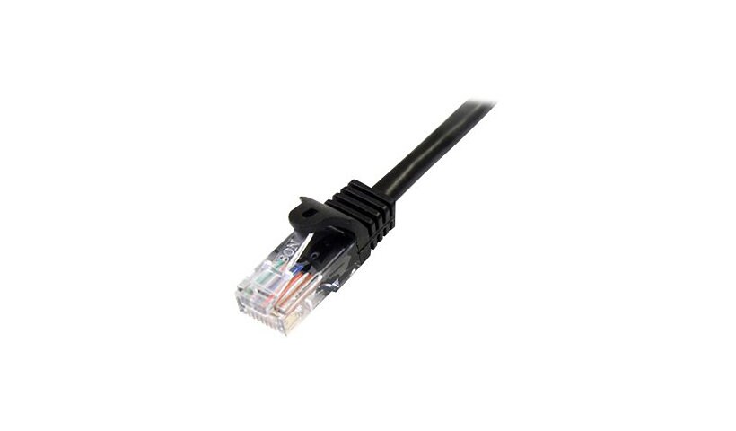 StarTech.com 3 ft Black Cat5e Snagless UTP Patch Cable