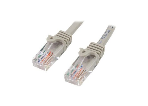 StarTech.com 5 ft Gray Cat5e / Cat 5 Snagless Patch Cable 5ft