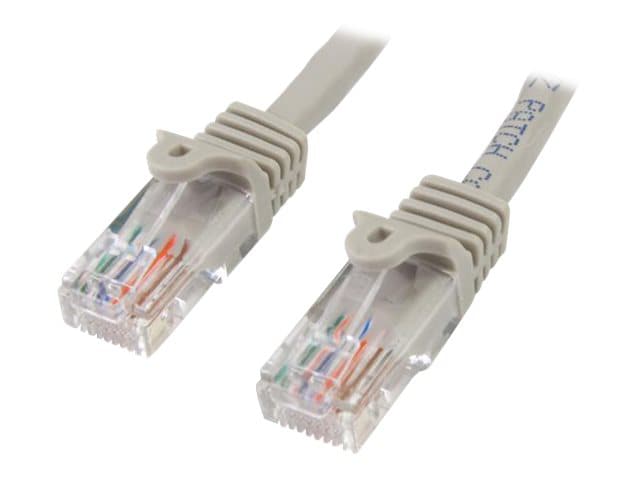 StarTech.com Cat5e Ethernet Cable 50 ft Gray - Cat 5e Snagless Patch Cable