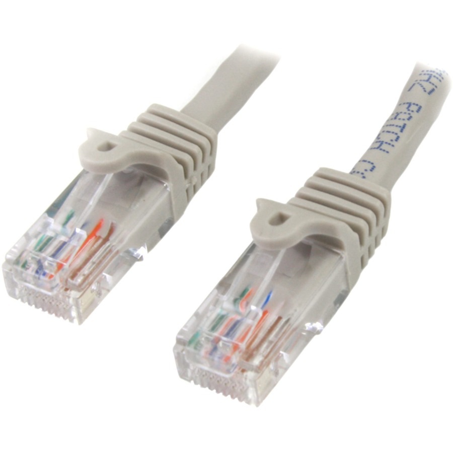 StarTech.com Cat5e Ethernet Cable 50 ft Gray - Cat 5e Snagless Patch Cable