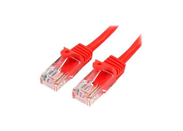 StarTech.com 50 ft Red Cat5e / Cat 5 Snagless Patch Cable 50ft