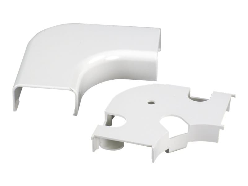 Wiremold Unidict Radiused Flat Elbow Fittting - Fog White