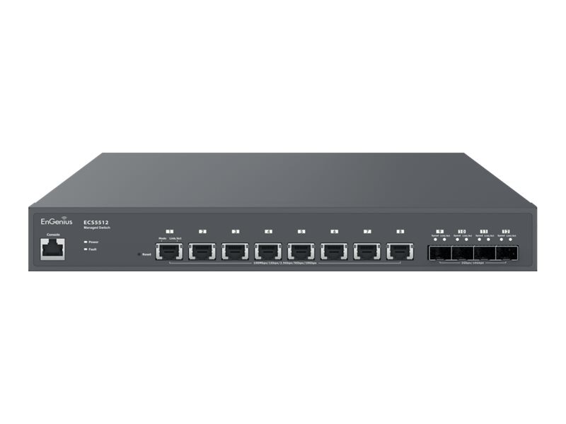 EnGenius Cloud ECS5512 - switch - 8 ports - managed - rack-mountable