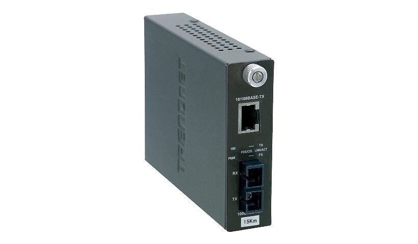 TRENDnet TFC-110 S15 - convertisseur de média à fibre optique - 10Mb LAN, 100Mb LAN - Conformité TAA