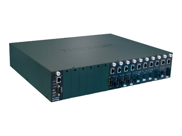 TRENDnet 16-Bay Fiber Converter Chassis System; Hot Swappable; Housing for up to 16 TFC Series Media Converters; Fast