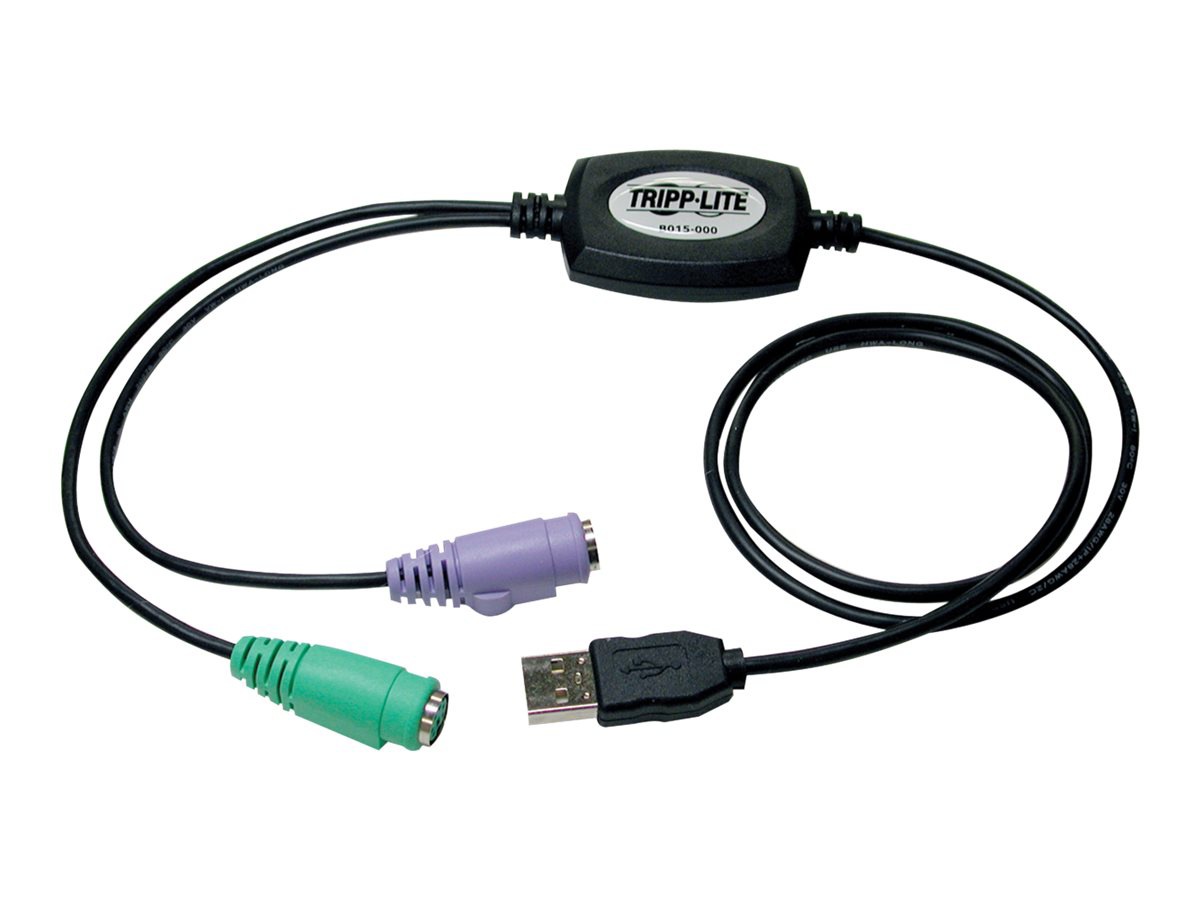 Eaton Tripp Lite Series Compact USB to PS/2 Keyboard/Mouse adapter PS/2 (F) to USB(M) - keyboard / mouse adapter - USB