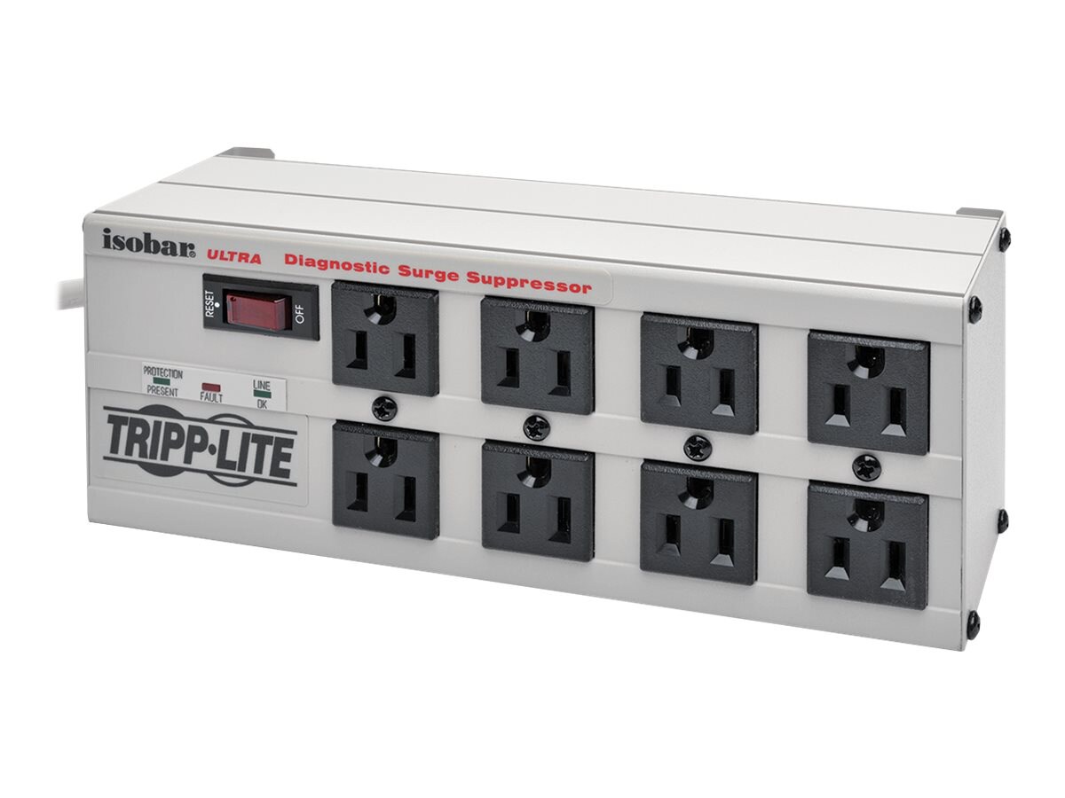 Tripp Lite Isobar Surge Protector Metal 8 Outlet 12 Cord 3840