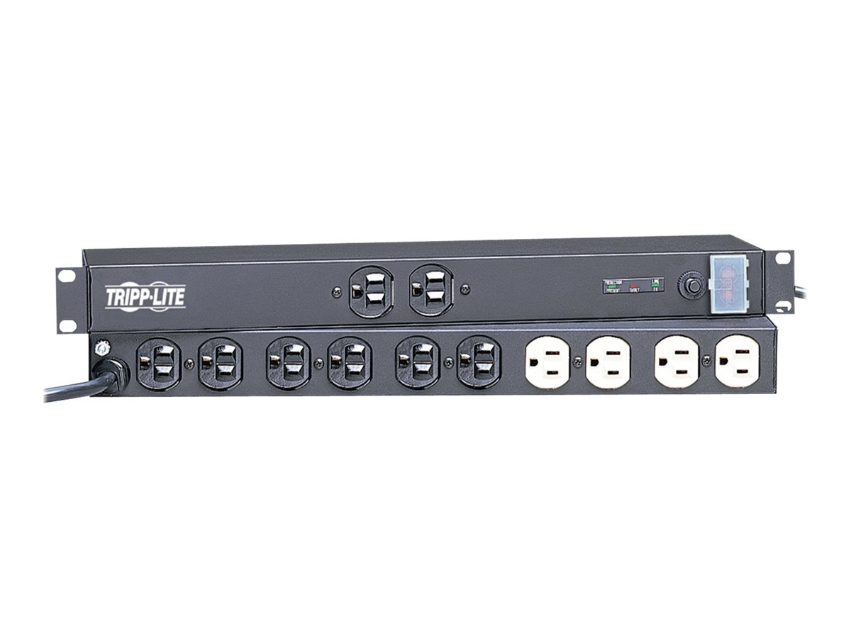 Eaton Tripp Lite Series Isobar Surge Protector Rackmount Metal 12 Outlet 15' Cord 1U RM - surge protector
