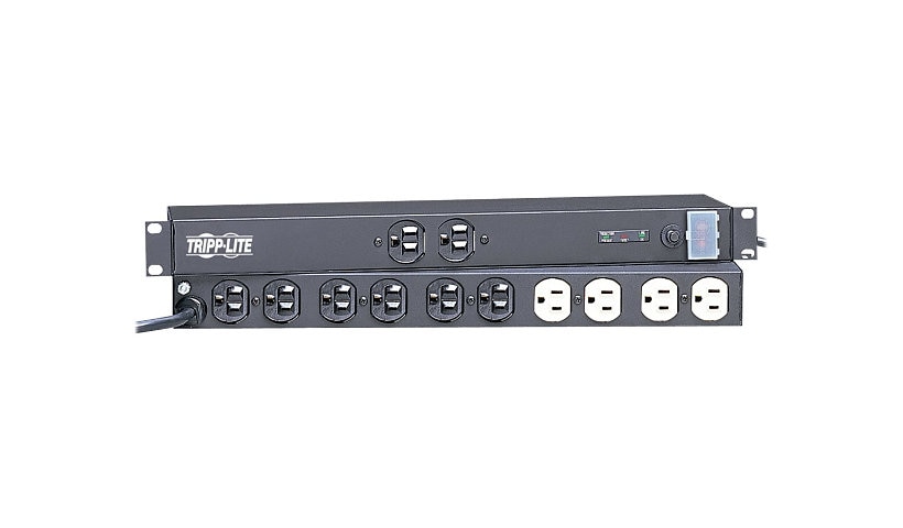 Tripp Lite Isobar Surge Protector Rackmount Metal 12 Outlet 15' Cord 1U RM - protection contre les surtensions
