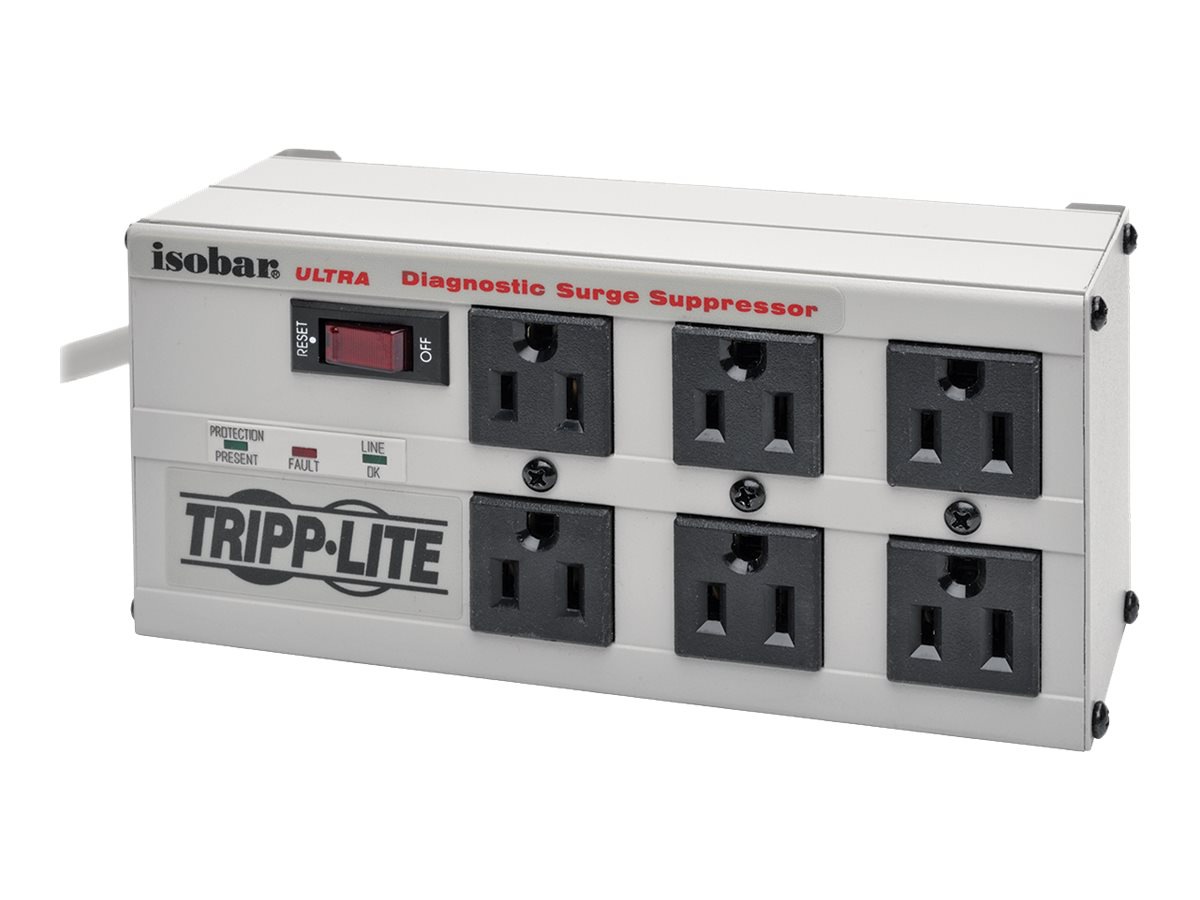 Tripp Lite Isobar Surge Protector Metal 6 Outlet 6ft Cord 3330 Joules