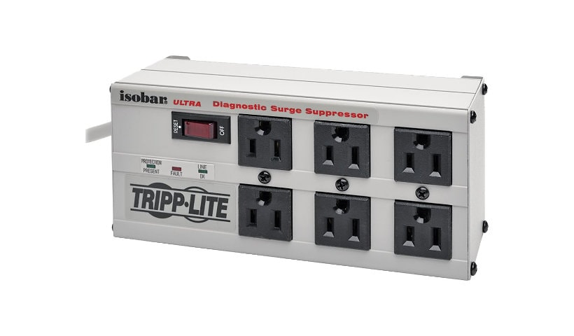 Tripp Lite Isobar Surge Protector Metal 6 Outlet 6' Cord 3330 Joules - protection contre les surtensions