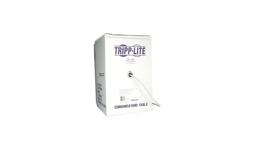 Tripp Lite Cat5e 350 MHz Stranded-Core (UTP) PVC Bulk Ethernet Cable - Gray, 1000 ft. (304.8 m), TAA - bulk cable -