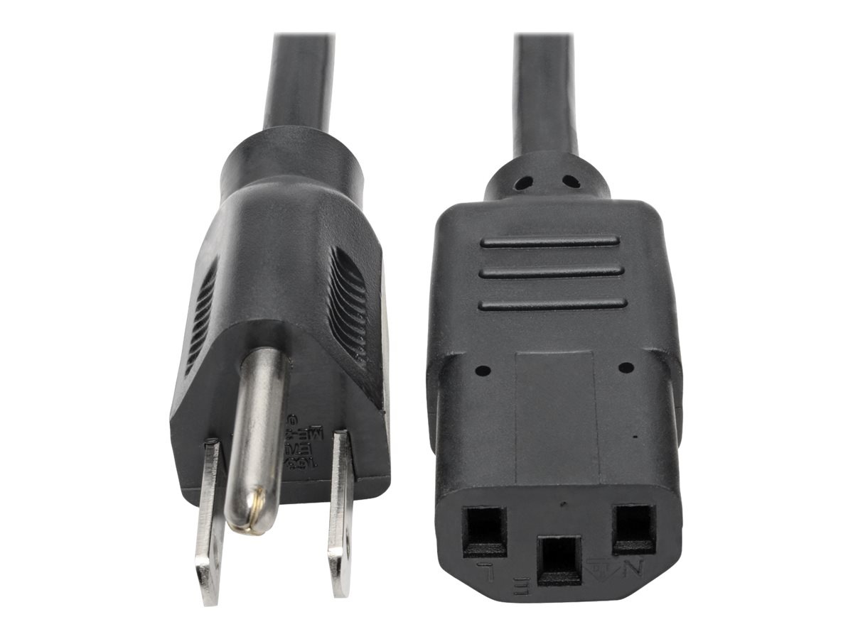 Eaton Tripp Lite Series Desktop Computer AC Power Cable, NEMA 5-15P to C13