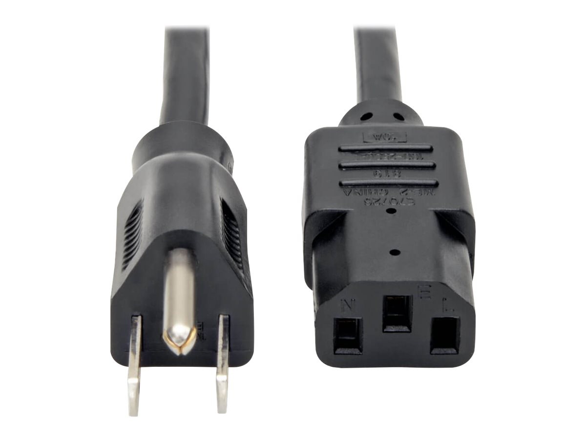 Eaton Tripp Lite Series Desktop Computer Power Cable, NEMA 5-15P to C13 - 1