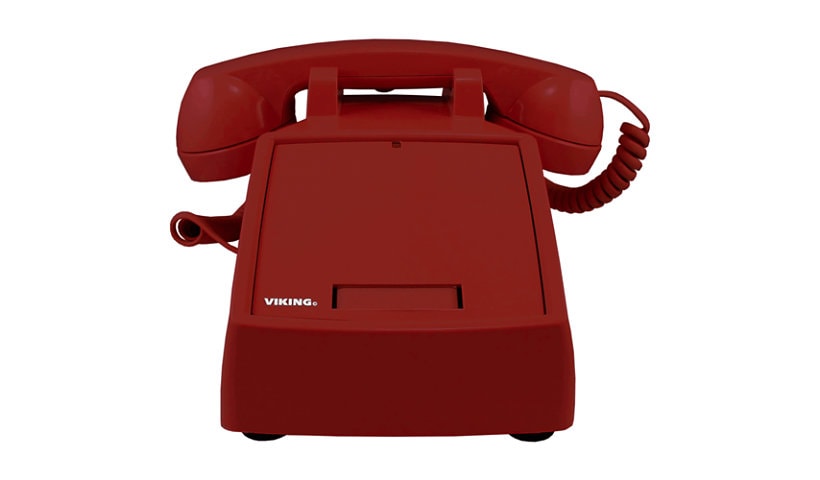 Viking Electronics Classic VoIP Desk Phone with Auto Dialer - Red