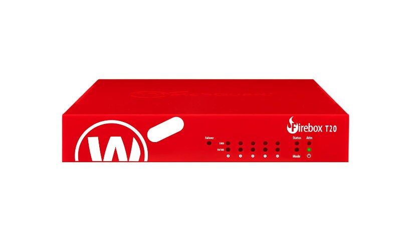 WatchGuard Firebox T20 - dispositif de sécurité - avec 3 ans de Standard Support