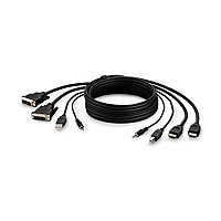 Belkin Secure KVM Combo Cable - video / USB / audio cable - TAA Compliant - 10 ft