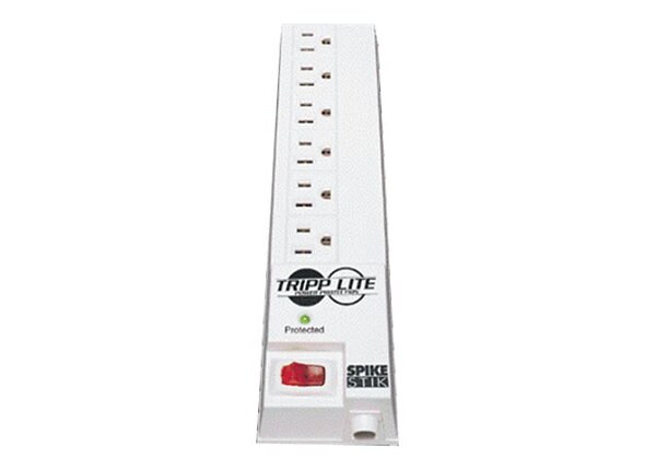 Tripp Lite Surge Protector Power Strip 120V RT Angle 6 Outlet 6' Cord 540 Joule - surge protector