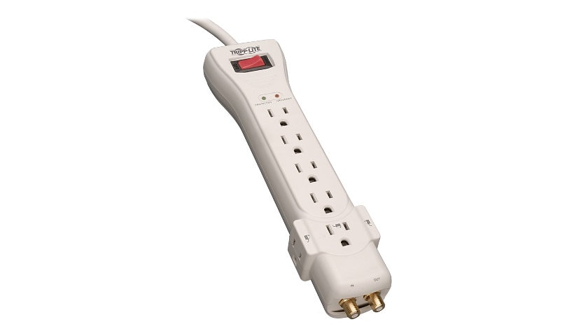 Tripp Lite Surge Protector Power Strip 120V 7 Outlet Coax 7' Cord 2160 Joules - surge protector