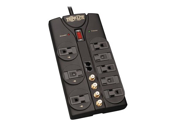 Tripp Lite Surge Protector Power Strip 120V 8 Outlet RJ11 Coax 10' Cord 3240 Joule - surge protector