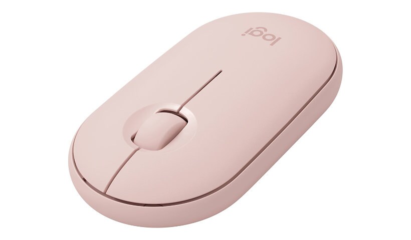 Logitech Pebble M350 - souris - Bluetooth, 2.4 GHz - rose