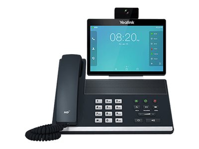 Yealink VP59 - IP video phone - with digital camera, Bluetooth interface with caller ID - 3-way call capability