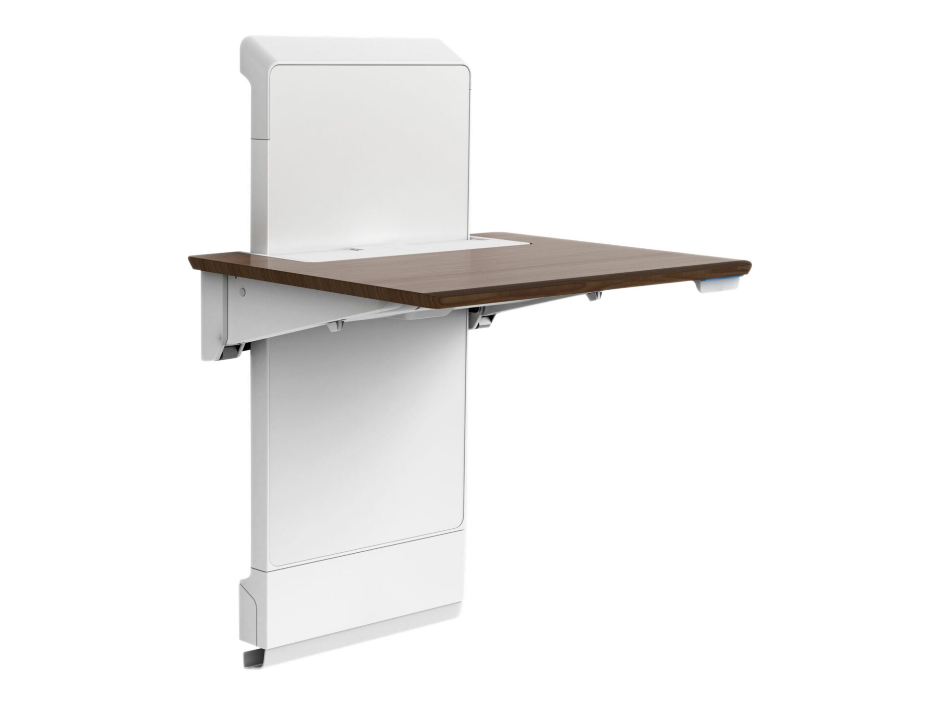 Ergotron WorkFit Elevate Sit-Stand - wall-mounted sit/standing desk - rectangular - walnut hills