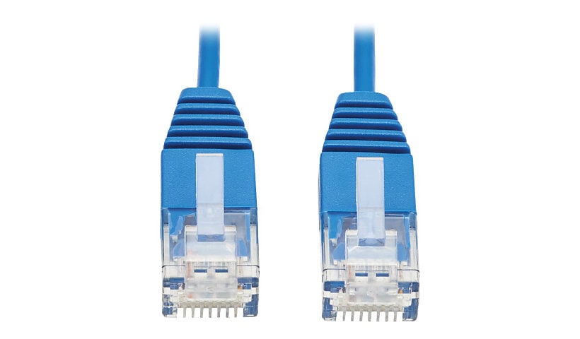 Eaton Tripp Lite Series Cat6 Gigabit Molded Ultra-Slim UTP Ethernet Cable (RJ45 M/M), Blue, 3 ft. (0.91 m) - network