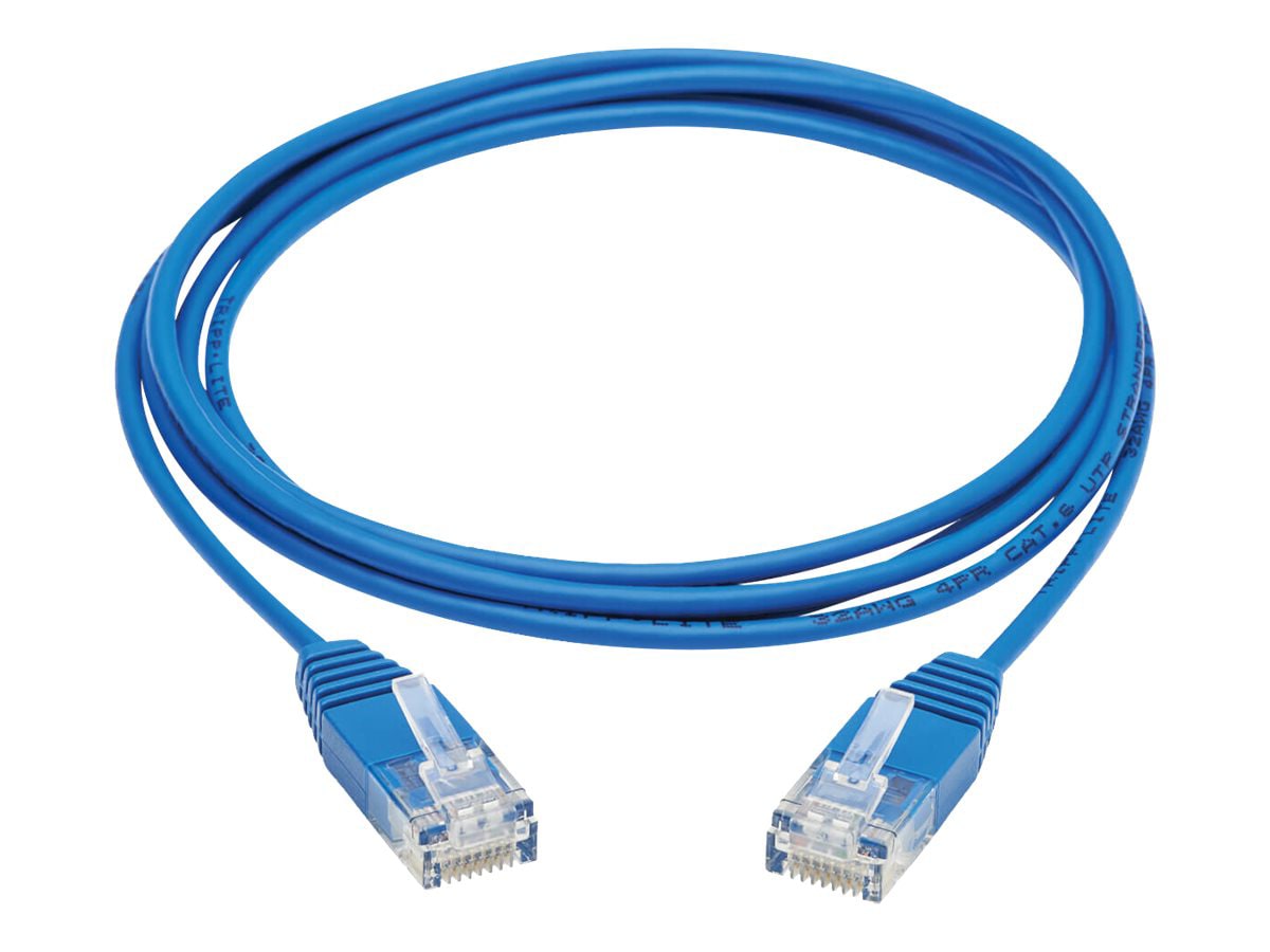 Tripp Lite Cat6 Gigabit Ethernet Cable Molded Ultra-Slim RJ45 M/M Blue 5ft
