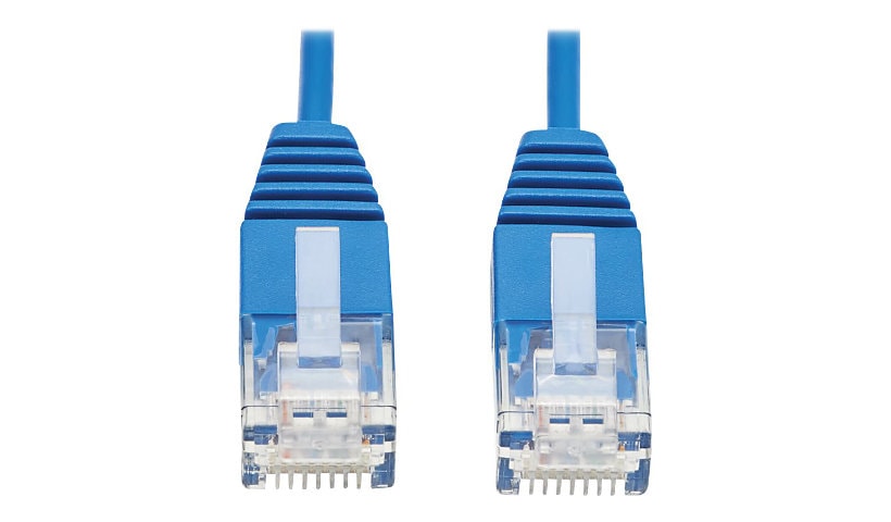 Eaton Tripp Lite Series Cat6 Gigabit Molded Ultra-Slim UTP Ethernet Cable (RJ45 M/M), Blue, 6-in. (15.24 cm) - network