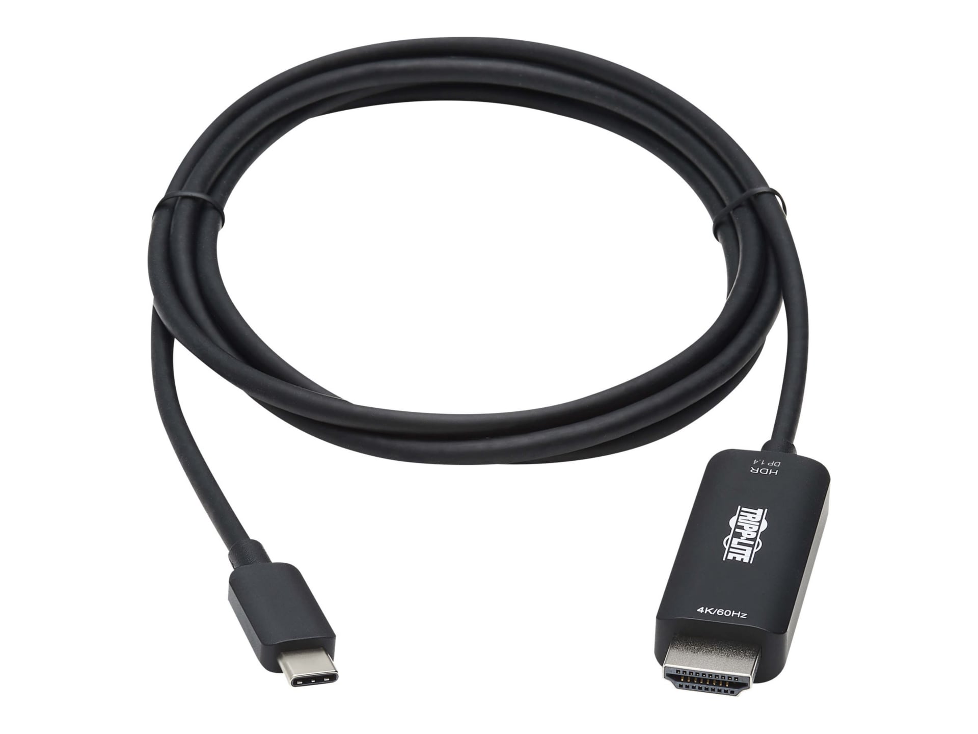 Tripp Lite USB C to HDMI Adapter Cable 4K60Hz HDR DP 1.4 Alt Mode Black 3ft