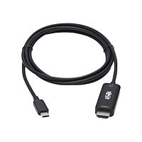 Tripp Lite USB C to HDMI Adapter Cable, 4K 60Hz, HDR, HDCP 2.2, DP 1.4 Alt Mode, Black, 3ft - video / audio cable - HDMI