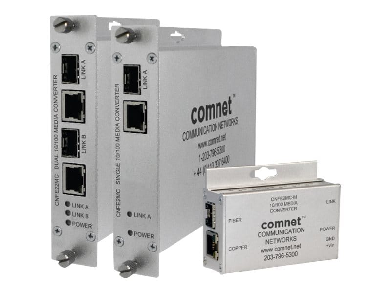 ComNet 10/100Mbps Ethernet Electrical to Optical Media Converter